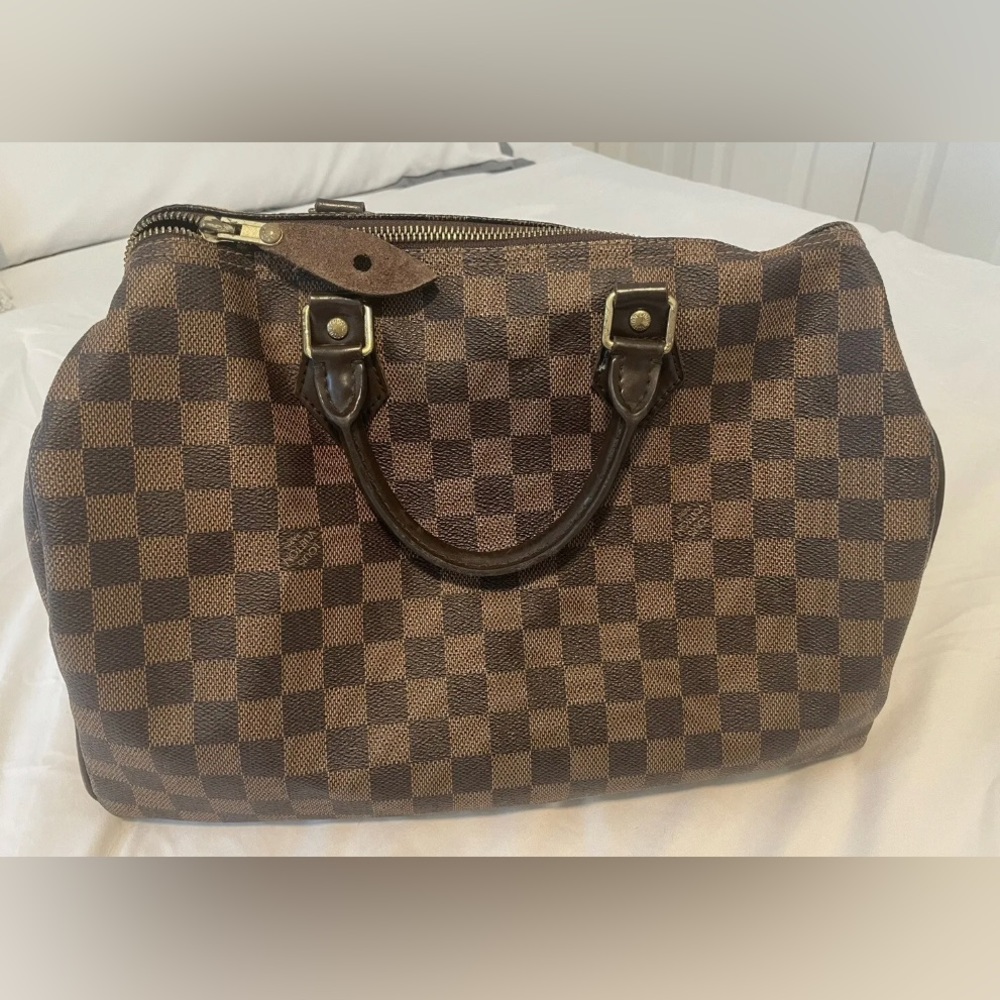 AUTHENTIC LOUIS VUITTON DAMIER EBENE SPEEDY 35